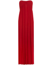 Alice & You Tall Red Ruched Bandeau Maxi