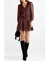 Alice + Olivia Tessie Fil Coup Chiffon Mini Dress