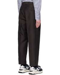 Comme des Garcons Homme Brown Pleated Trousers
