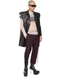 Rick Owens Burgundy Astaires Cropped Trousers
