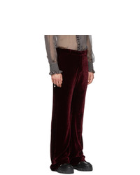 Palomo Spain Burgundy Velvet Trousers