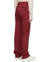 Post Archive Faction PAF Burgundy Zip Pocket Trousers