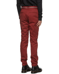 Johnlawrencesullivan Red Zipped Trousers