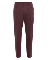 Dolce & Gabbana Slim Fit Cropped Cotton Chino Trousers
