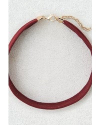 American Eagle Outfitters Burgundy Wide Suede Choker