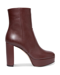 Gianvito Rossi Leather Platform Ankle Boots