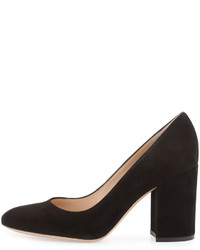 Gianvito Rossi Suede 85mm Chunky Heel Pump