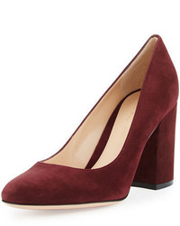Gianvito Rossi Suede 85mm Chunky Heel Pump