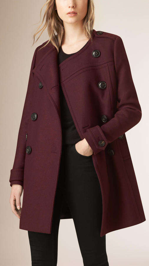 burberry wool blend coat