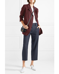 Theory Clairene Wool And Cashmere Blend Coat Merlot