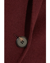 Vanessa Bruno Frisbane Double Breasted Wool And Cashmere Blend Coat Burgundy