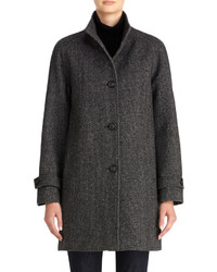 Jones New York Wool Blend Coat With Stand Collar