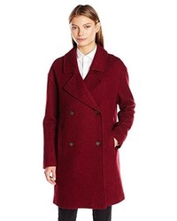 Tommy Hilfiger Wool Boucle Oversized Double Breasted Coat