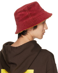 Marni Red Corduroy Bucket Hat