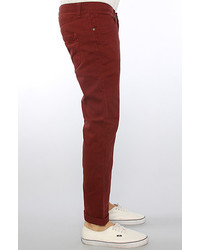 Bellfield The Linfield Over Dyed Skinny Jeans In Burgundy