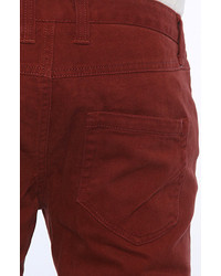 Bellfield The Linfield Over Dyed Skinny Jeans In Burgundy