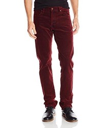 Agave Gringo Classic Fit Straight Leg Corduroy Pant In Burgundy