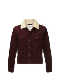 Burgundy Corduroy Shirt Jacket