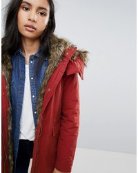 Pepe Jeans Polly Faux Fur Lined Parka Coat