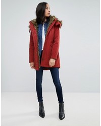 Pepe Jeans Polly Faux Fur Lined Parka Coat
