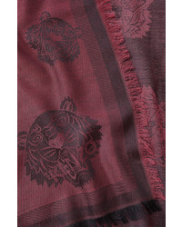 Kenzo Tiger Heads Scarf With Cotton