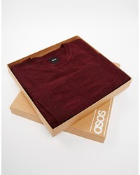 Asos Brand Merino Crew Neck Sweater In Gift Box