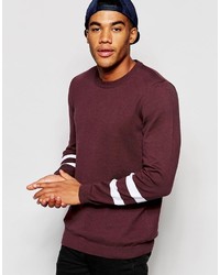 Asos Brand Sweater With Contrast Sleeve Detail