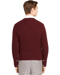 Brooks Brothers Burgundy Thermal Crewneck Sweater