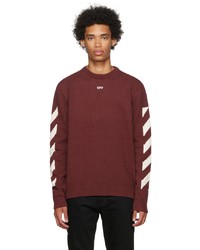 Off-White Burgundy Arrow Sweater