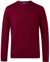 Charles Tyrwhitt Burgundy Merino Crew Neck Slim Fit Sweater