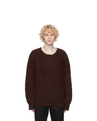 Maison Margiela Burgundy Wool Gauge 5 Sweater