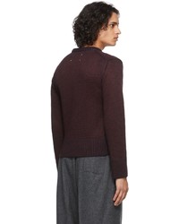 Maison Margiela Burgundy Wool Sweater