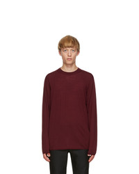 Comme Des Garcons Homme Plus Burgundy Worsted Yarn Sweater