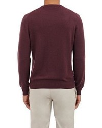 Piattelli Cashmere Crewneck Sweater Red Size Large