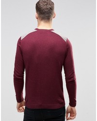 Asos Cotton Sweater With Shoulder Patches