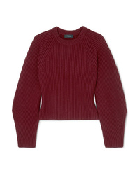Theory Huron Ribbed Knit Merino Wool Sweater