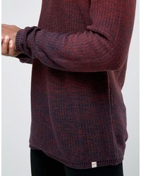 Jack and Jones Jack Jones Crew Neck Knitted Sweater In Yarn Dye