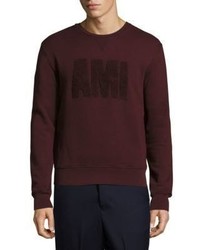 Ami Long Sleeve Cotton Sweatshirt