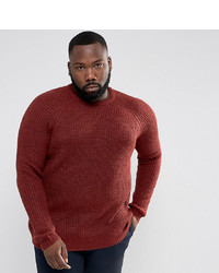 D-struct Plus Chunky Ribbed Crew Neck Jumper