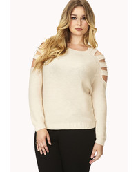Forever 21 Plus Size Cutout Shoulder Sweater