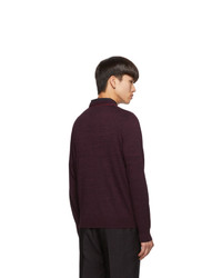 Ps By Paul Smith Purple Knit Crewneck Sweater