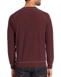 Luciano Barbera Raglan Sleeve Cashmere Wool Sweater