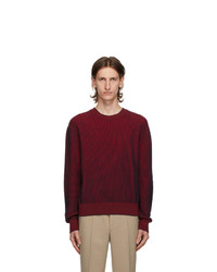 Kenzo Red And Blue Rib Knit Sweater