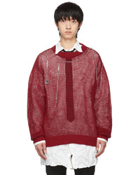 Yuki Hashimoto Red Chained Sweater