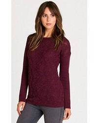 RVCA Juniors Krystalized Jacquard Knit Scoop Neck Pullover Chunky Sweater