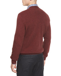Ermenegildo Zegna Seamless Yak Crewneck Sweater Red
