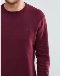 Jack Wills Sweater In Cottoncashmere In Burgundy