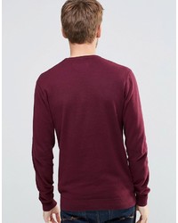 Jack Wills Sweater In Cottoncashmere In Burgundy