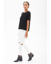 Forever 21 Boxy Woven Tee