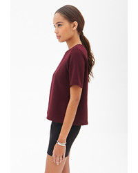 Forever 21 Crepe Button Back Tee